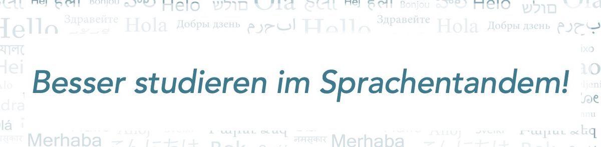 zur Vergrößerungsansicht des Bildes: Logo "Besser studieren im Sprachentandem!", Sprachenzentrum, Universität Leipzig